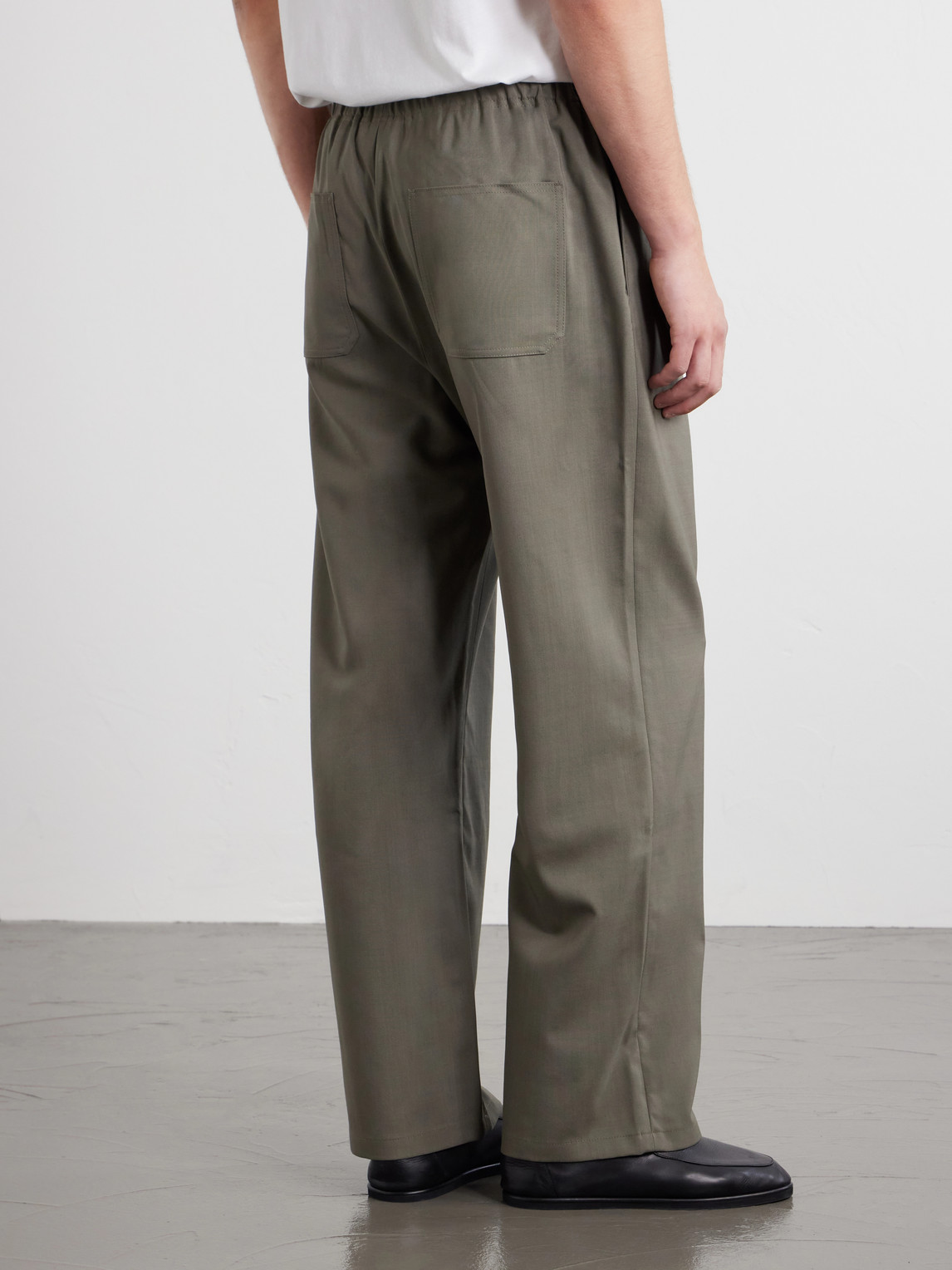  Frame - Wide-leg Virgin Wool Trousers - Men - Green - Uk/us 28 