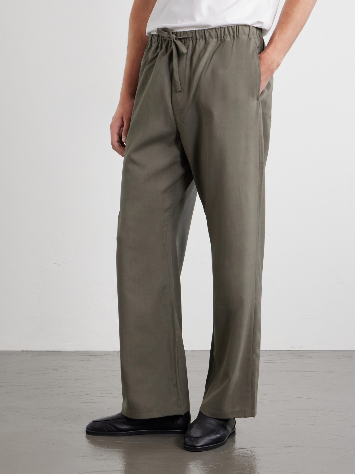  Frame - Wide-leg Virgin Wool Trousers - Men - Green - Uk/us 28 