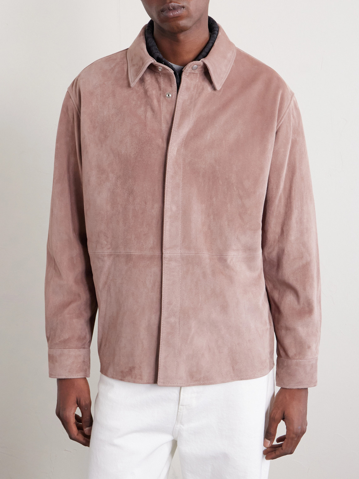  Frame - Suede Shirt - Men - Pink - L 