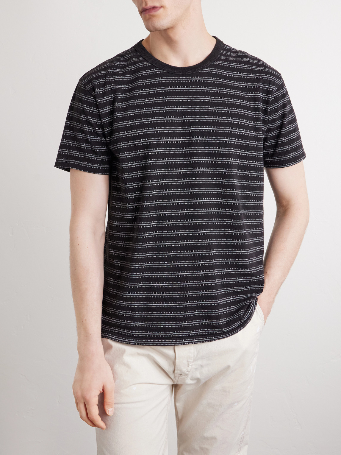 Striped Cotton-Jersey T-Shirt