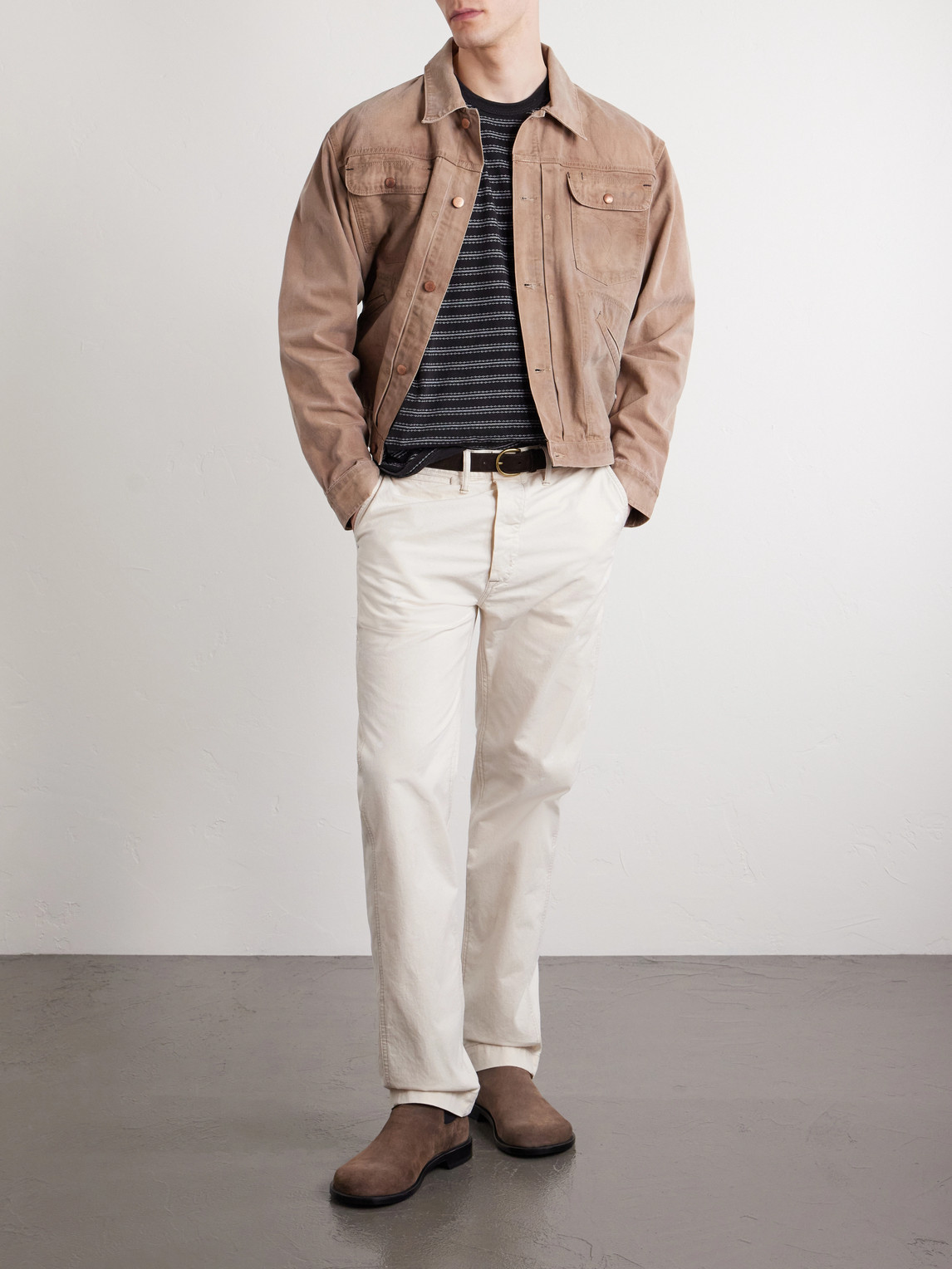 Striped Cotton-Jersey T-Shirt