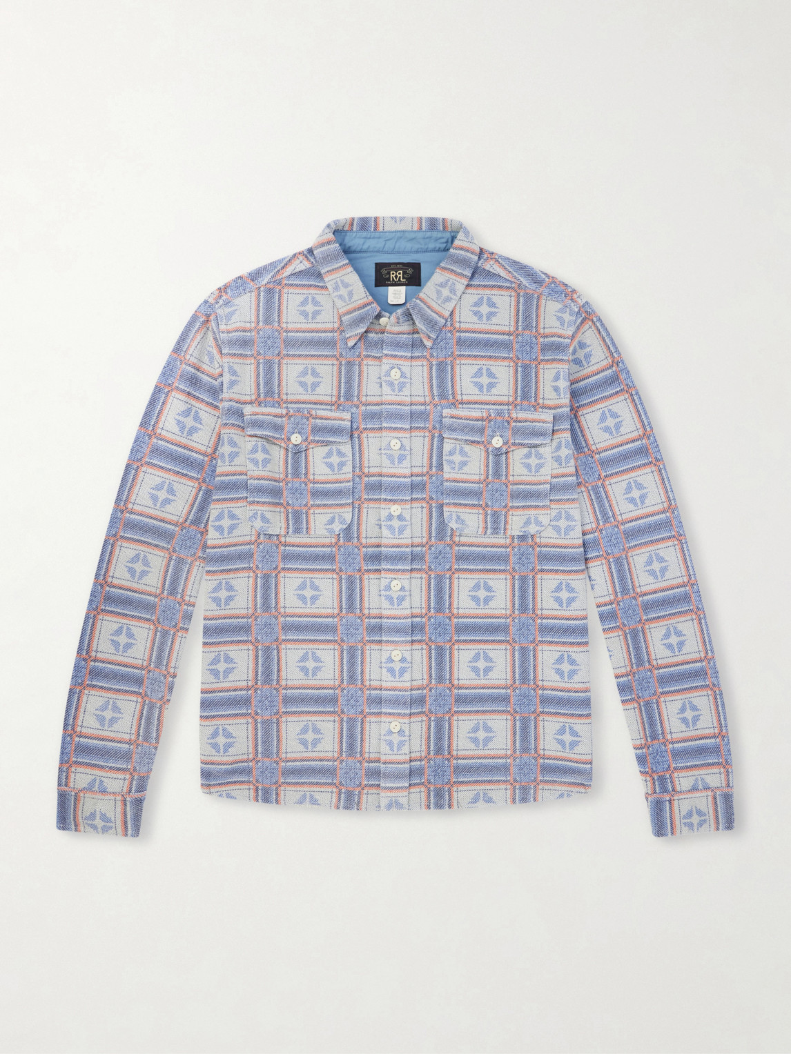 RRL Horace Checked Cotton-Terry Shirten
