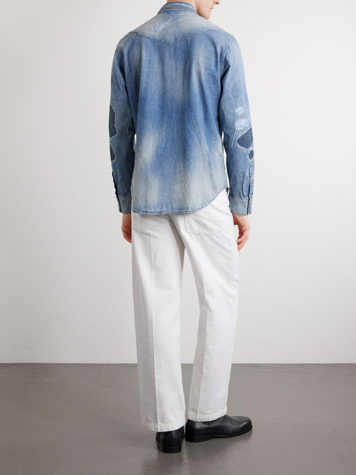  Rrl - Addington Denim Shirt - Men - Blue - S 