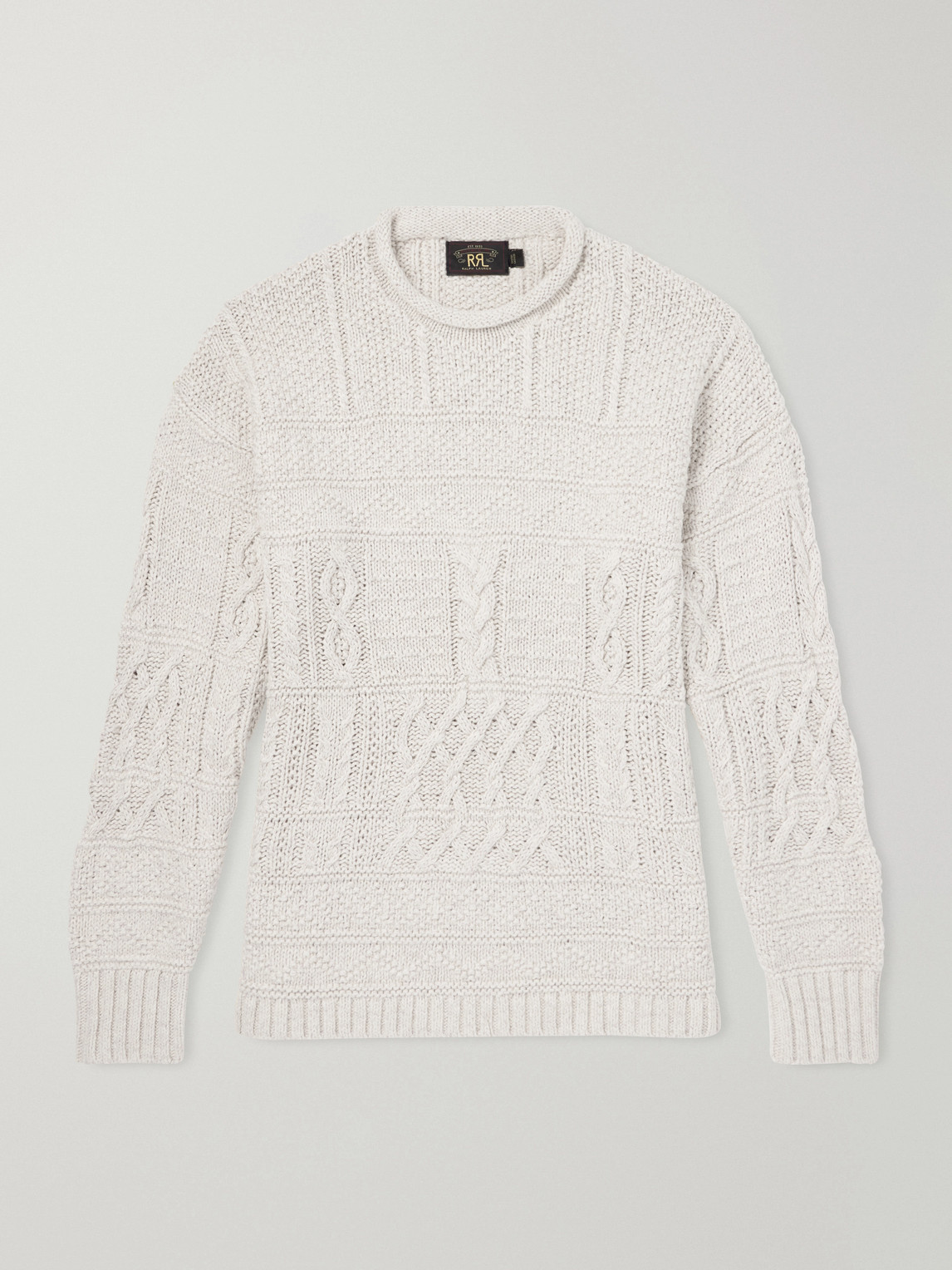 RRL Cable-Knit Cotton, Linen and Silk-Blend Sweater - Men