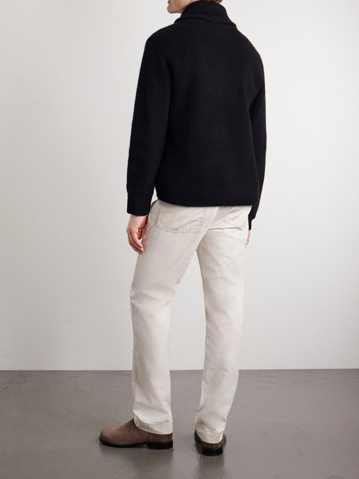  Rrl - Shawl-collar Cashmere Cardigan - Men - Black - S 