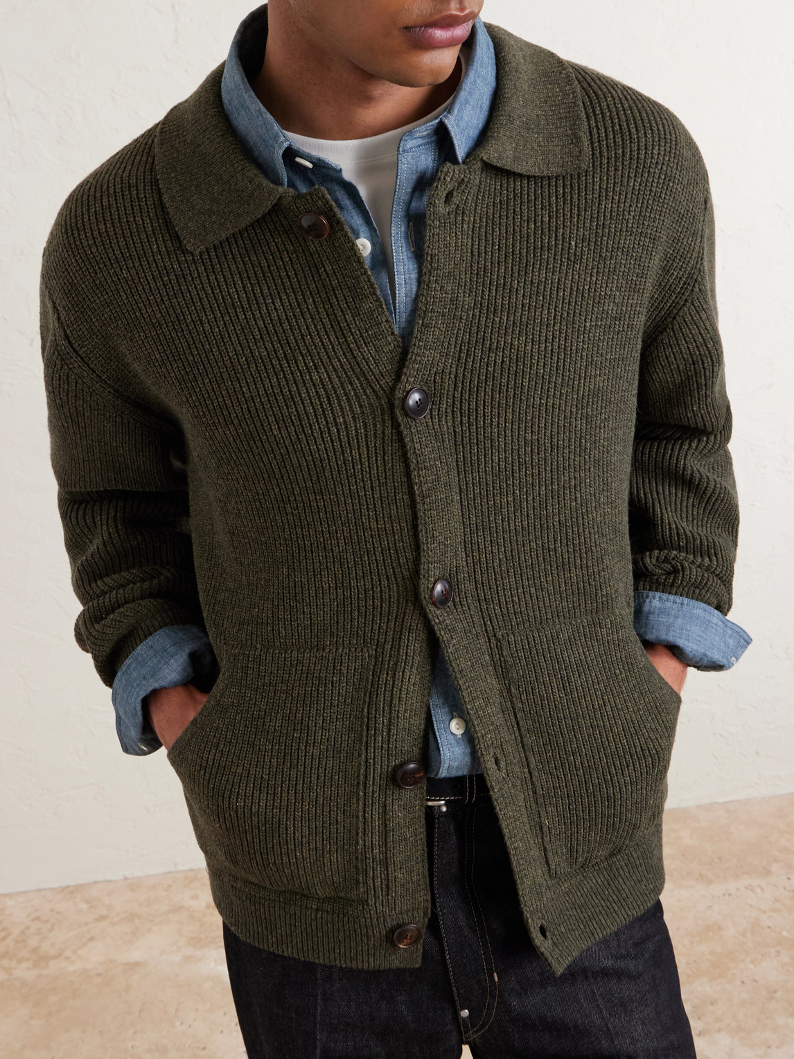 Wool-Blend Cardigan