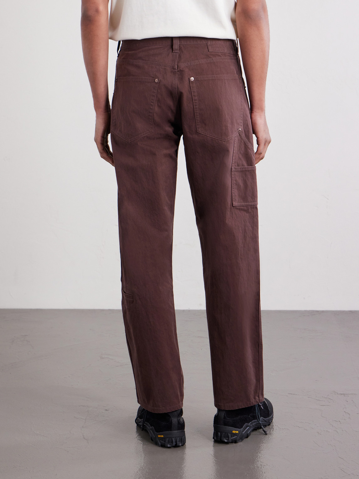 Straight-Leg Cotton-Blend Trousers