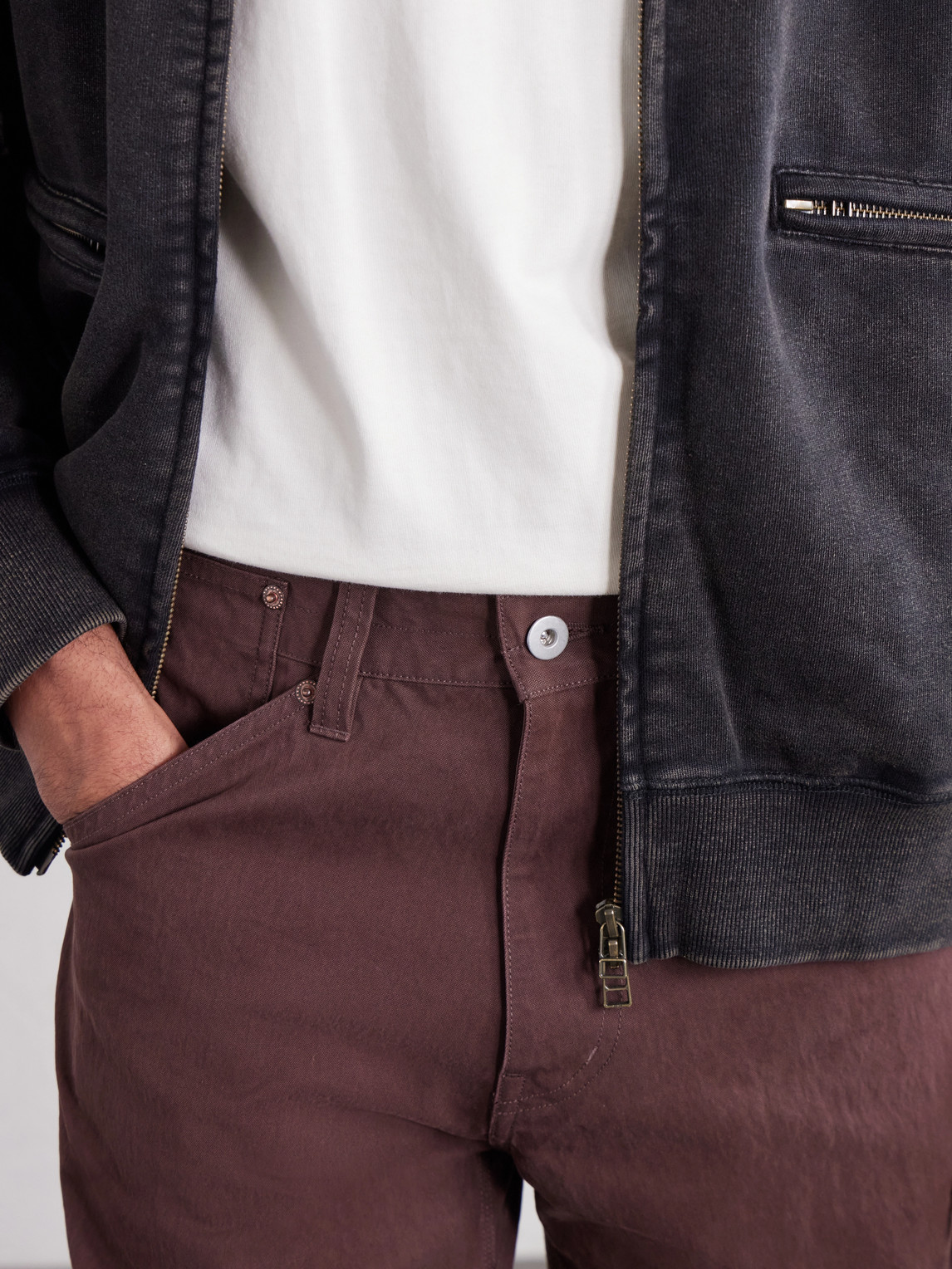 Straight-Leg Cotton-Blend Trousers