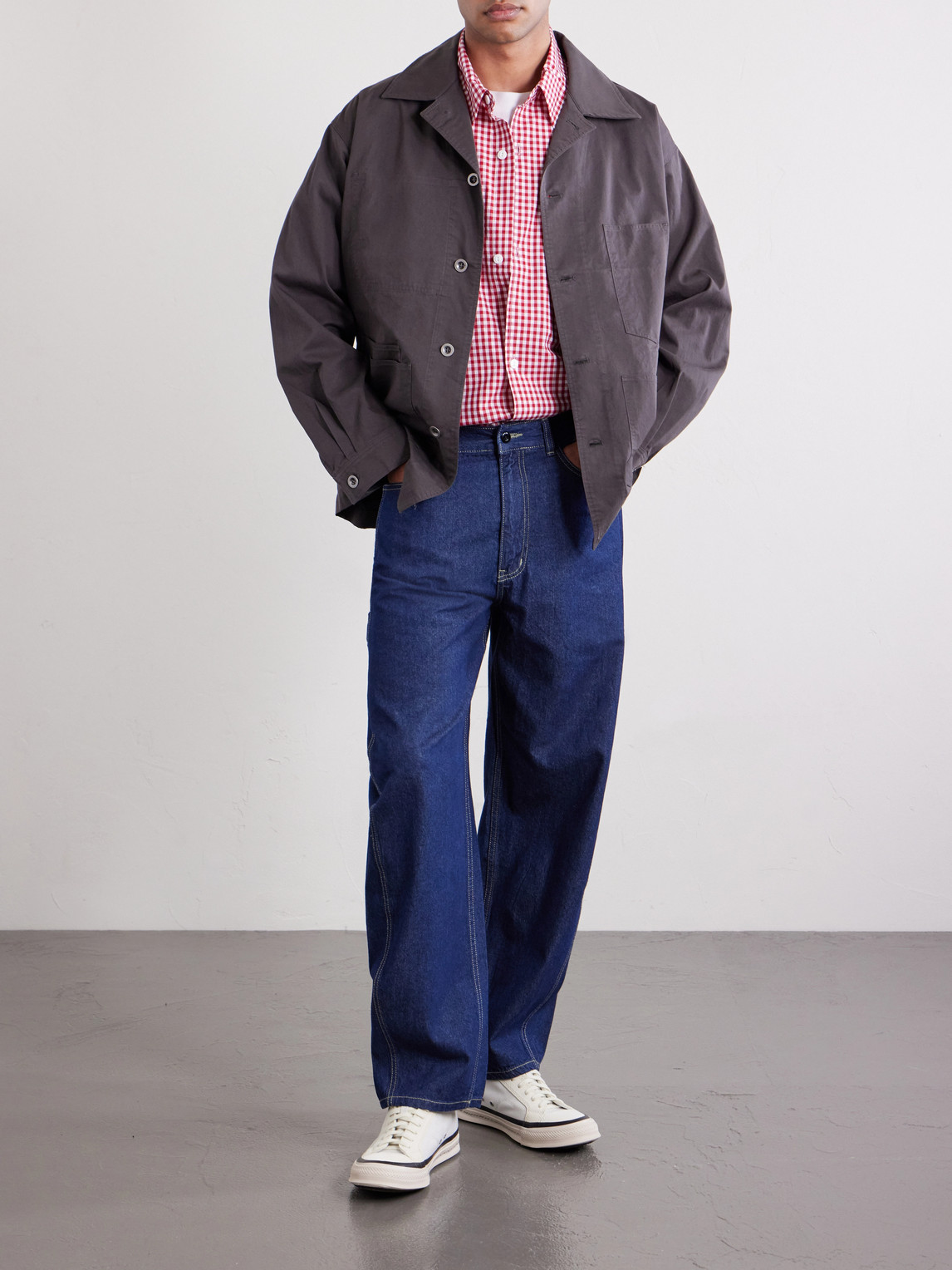 Relaxed Coverall Cotton-Blend Twill Blouson Jacket