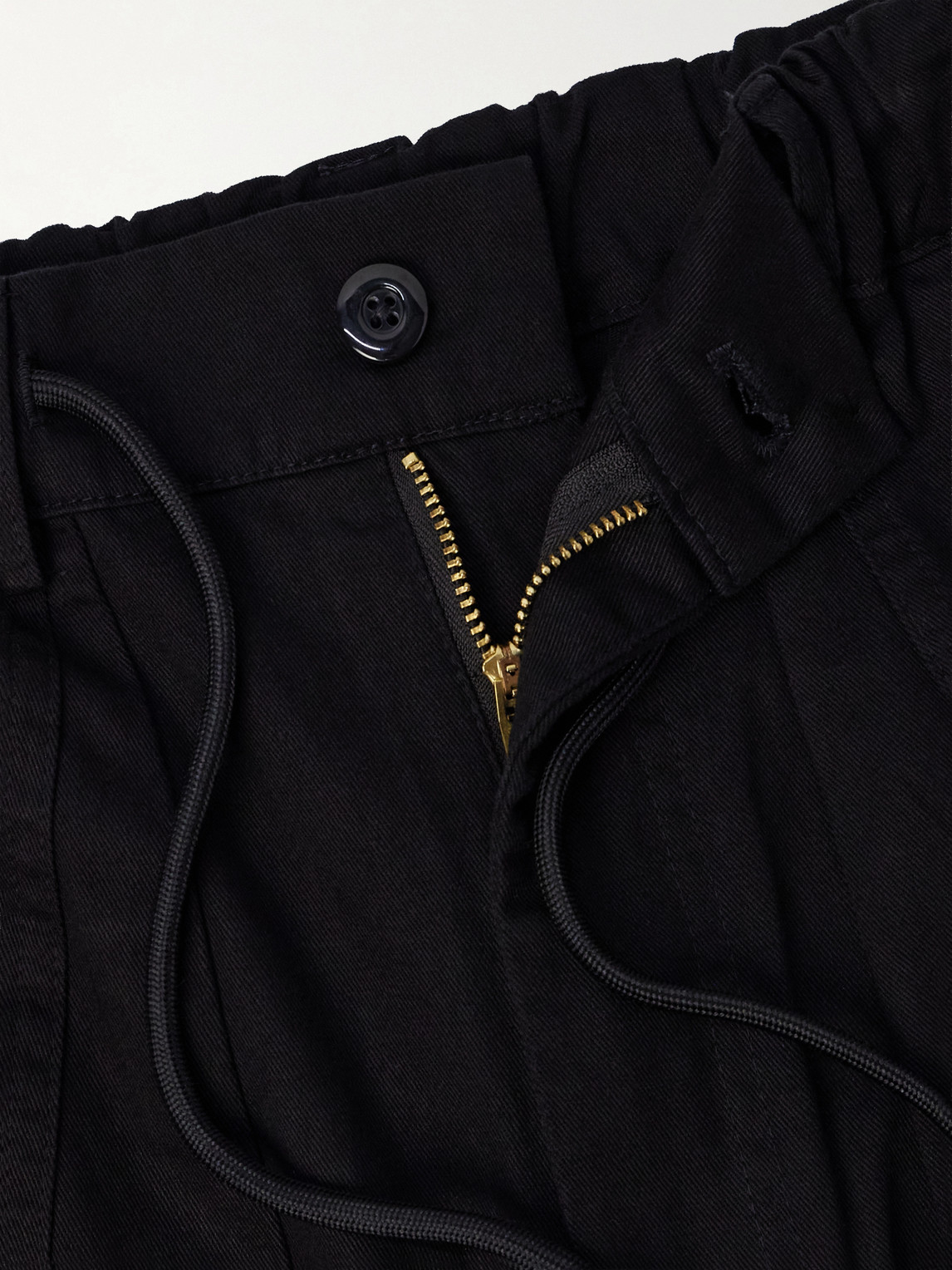 Wide-Leg Cotton-Twill Trousers