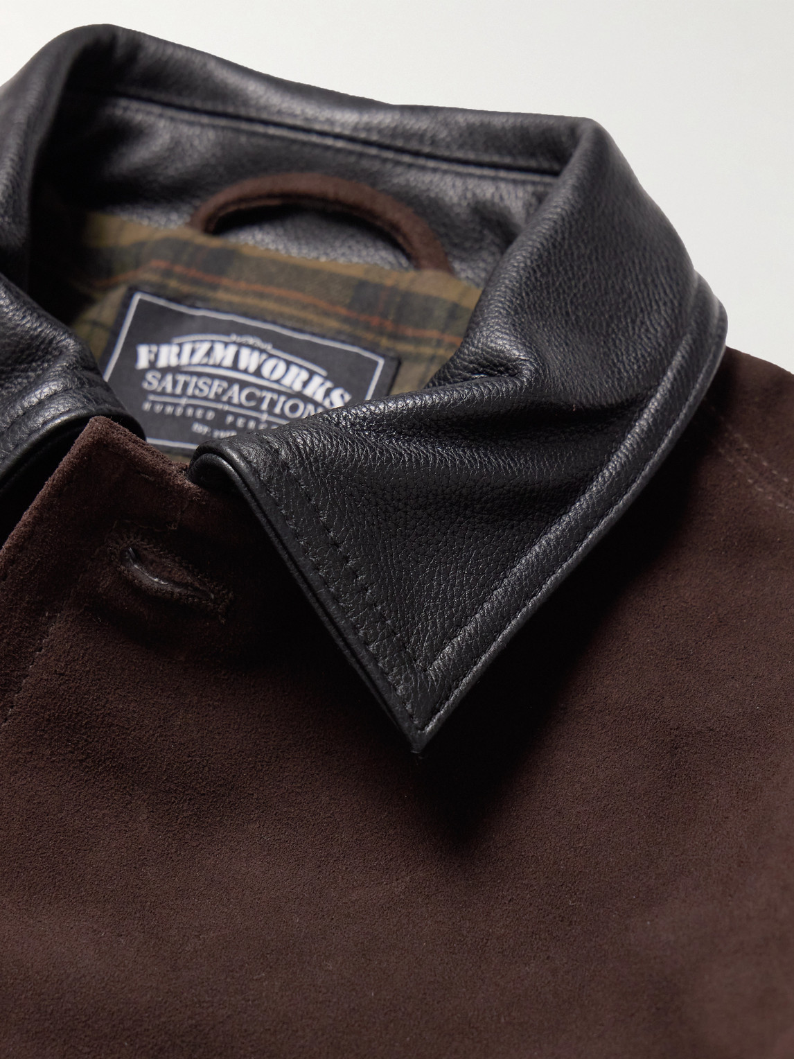 Trimmed Suede Jacket Leather