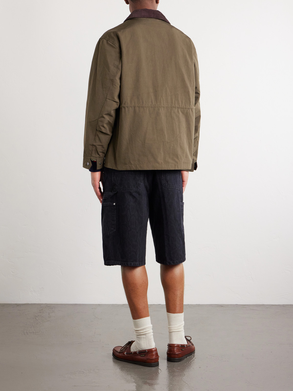 Royal Corduroy-Trimmed Cotton-Blend Canvas Jacket