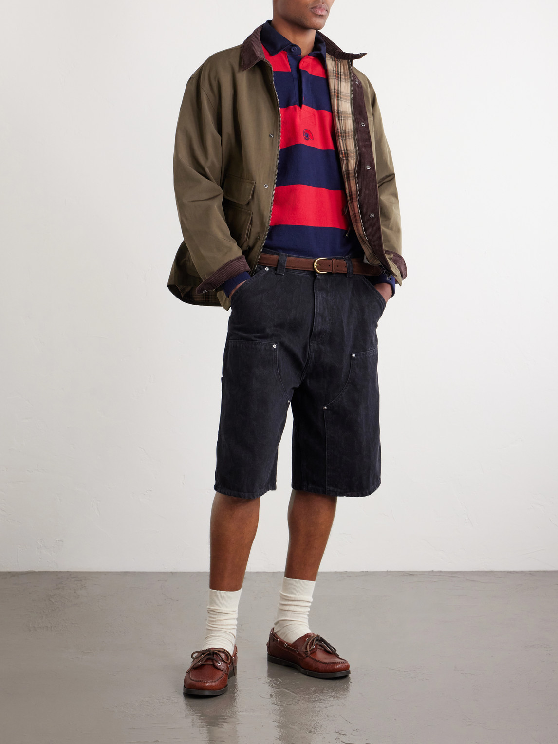 Royal Corduroy-Trimmed Cotton-Blend Canvas Jacket