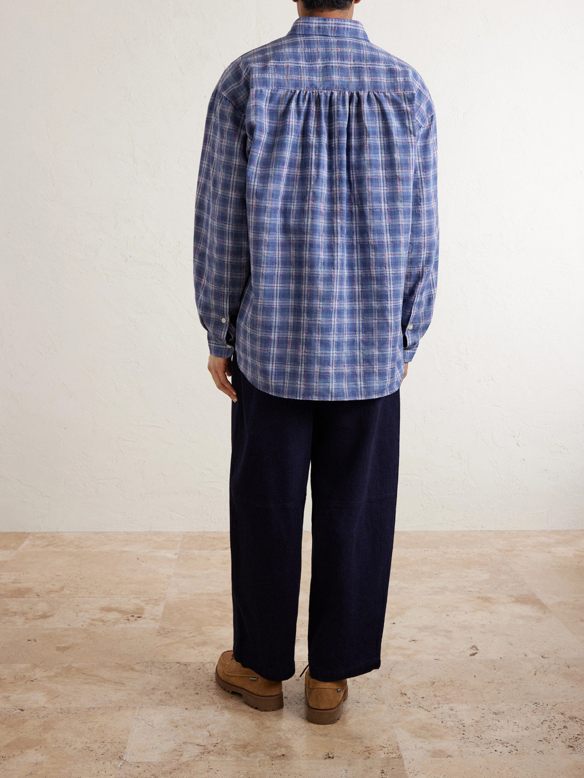  Frizmworks - Checked Woven Shirt - Men - Blue - M 