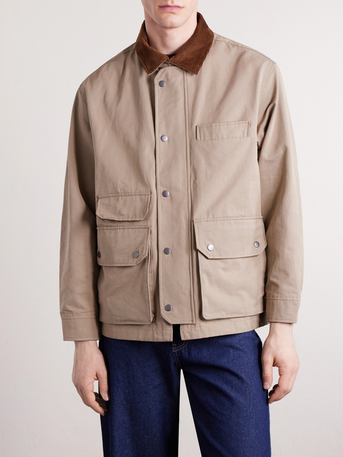Royal Hunting Corduroy-Trimmed Cotton-Blend Jacket