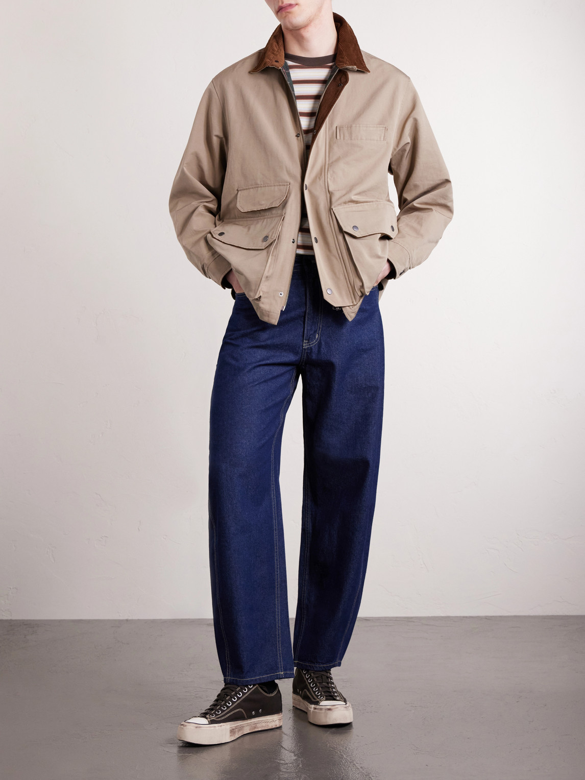 Royal Hunting Corduroy-Trimmed Cotton-Blend Jacket