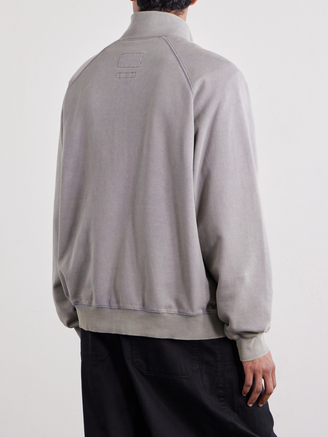 Cotton-Blend Jersey Zip-Up Sweatshirt