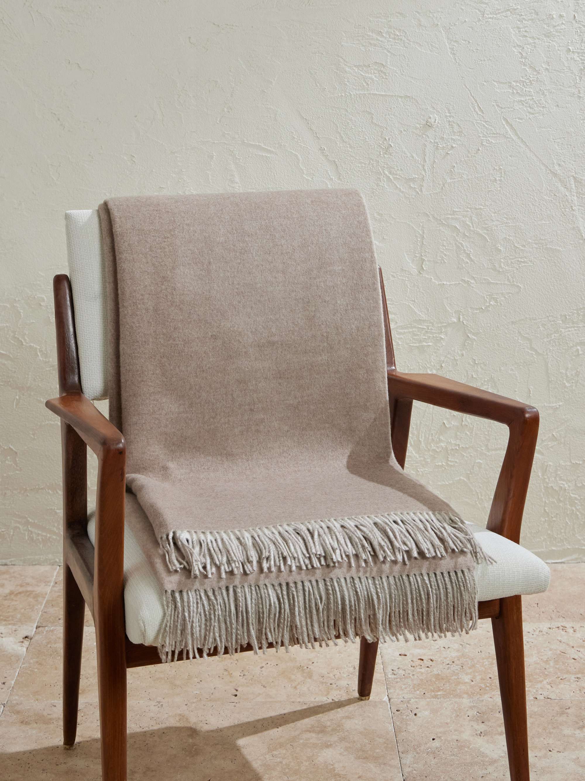 BRUNELLO CUCINELLI Fringed Cashmere and Silk-Blend Throw