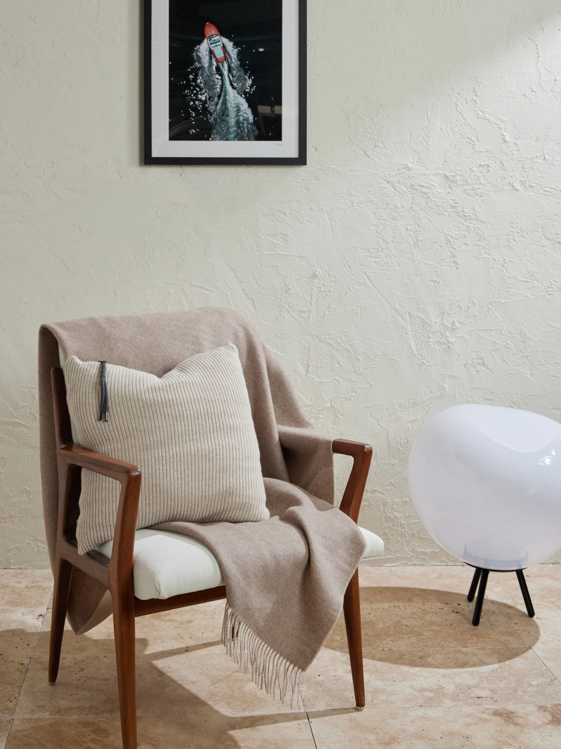 Fringed Cashmere and Silk-Blend Throw — 2