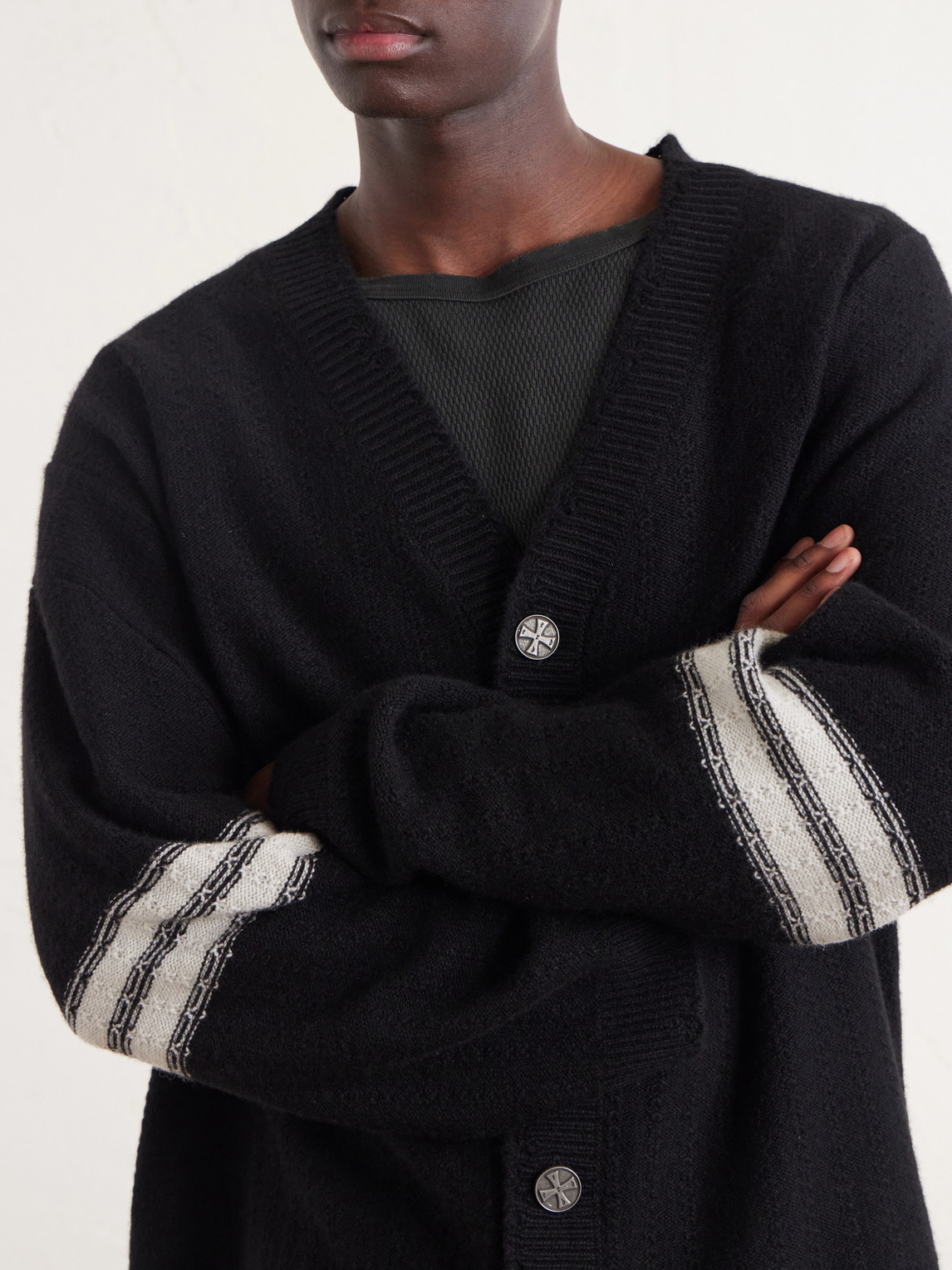 Enfants Riches Déprimés Striped Cashmere Cardigan - Men | Thumbnail 5