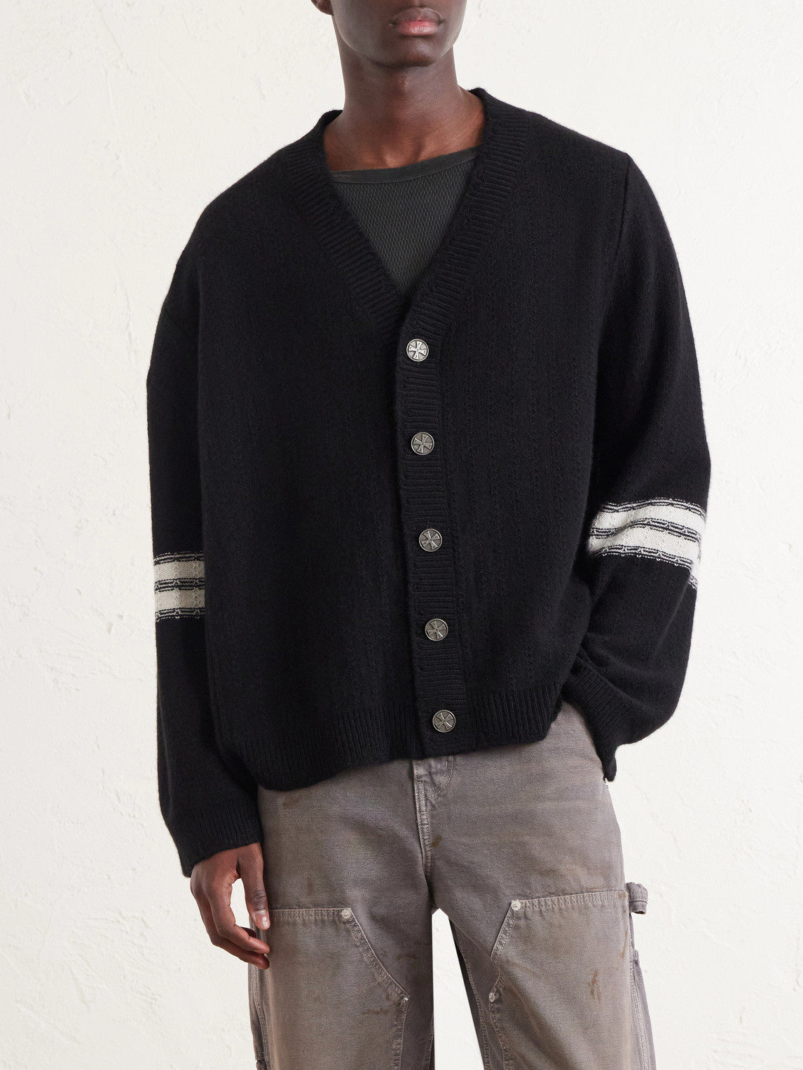 Enfants Riches Déprimés Striped Cashmere Cardigan - Men | Thumbnail 3
