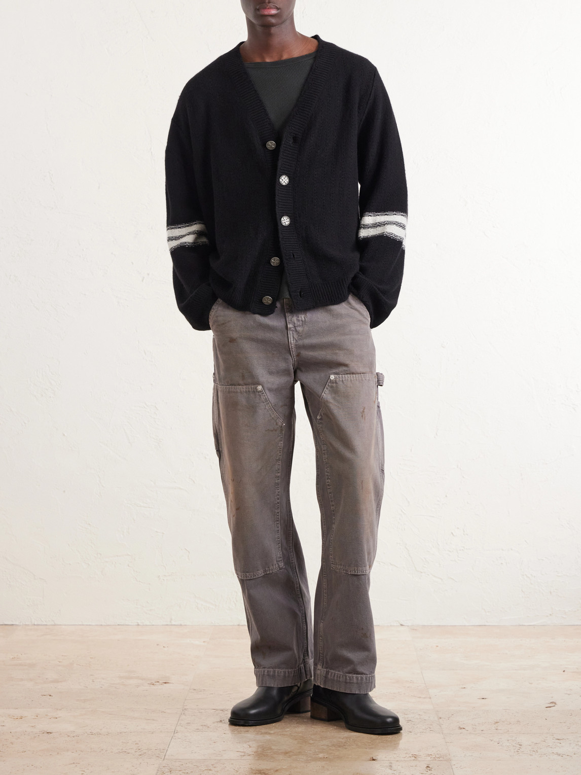 Enfants Riches Déprimés Striped Cashmere Cardigan - Men | Thumbnail 2