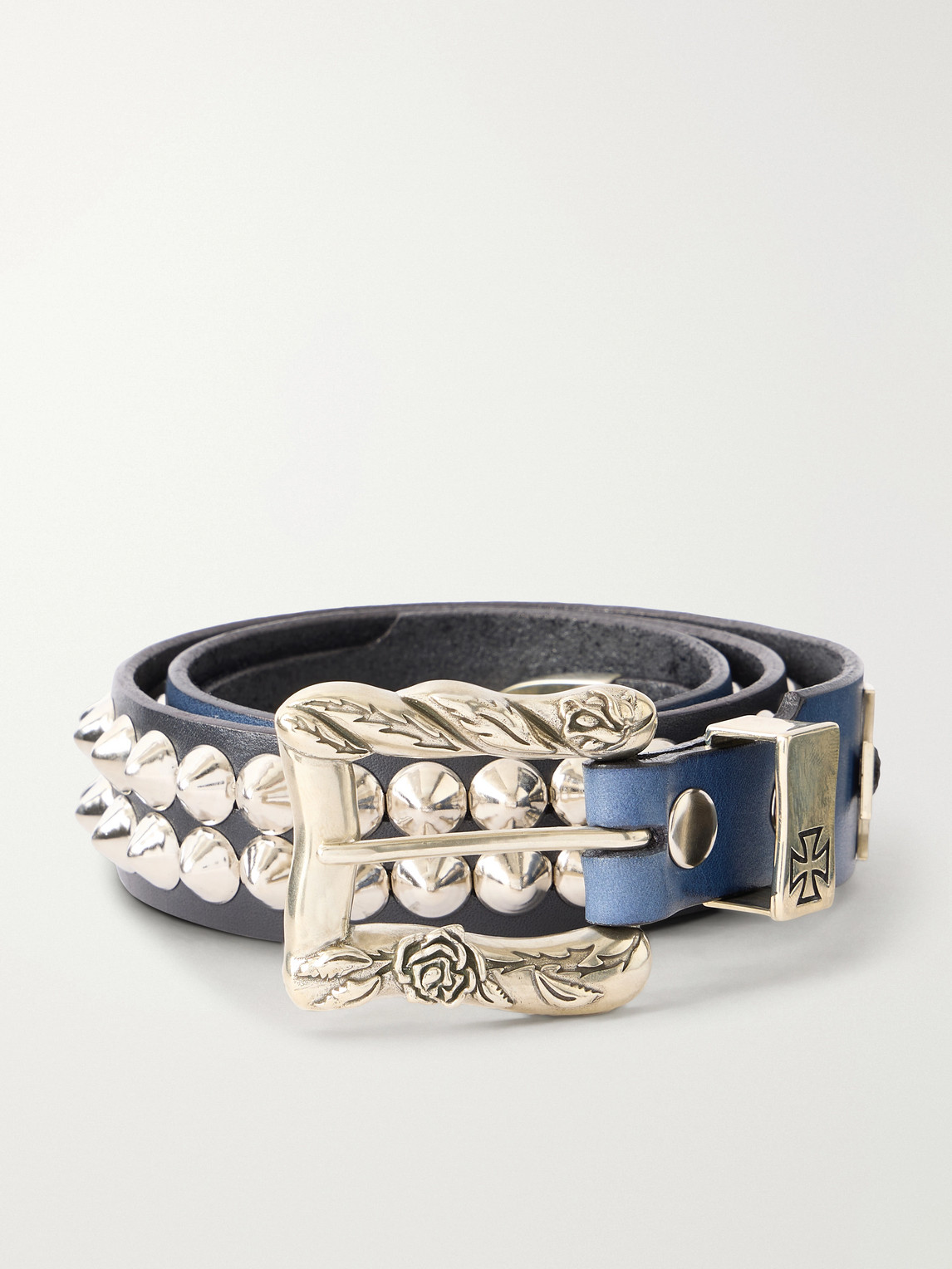 Enfants Riches Deprimes 3.5cm Studded Leather Belt In Blue