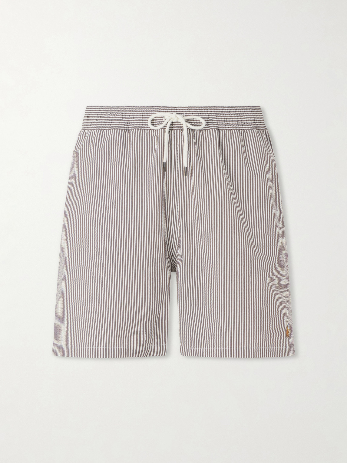 Polo Ralph Lauren Traveler Striped Straight-Leg Mid-Length Cotton-Blend Seersucker Swim Shorts - Men | Thumbnail 4 Polo Ralph Lauren Traveler Striped Straight-Leg Mid-Length Cotton-Blend Seersucker Swim Shorts - Men | Thumbnail 4