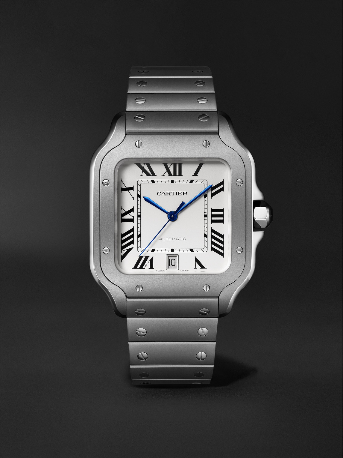 Cartier – Santos de Cartier Large Automatic 47.5mm Titanium and Alligator Watch, Ref. No. CRWSSA0089