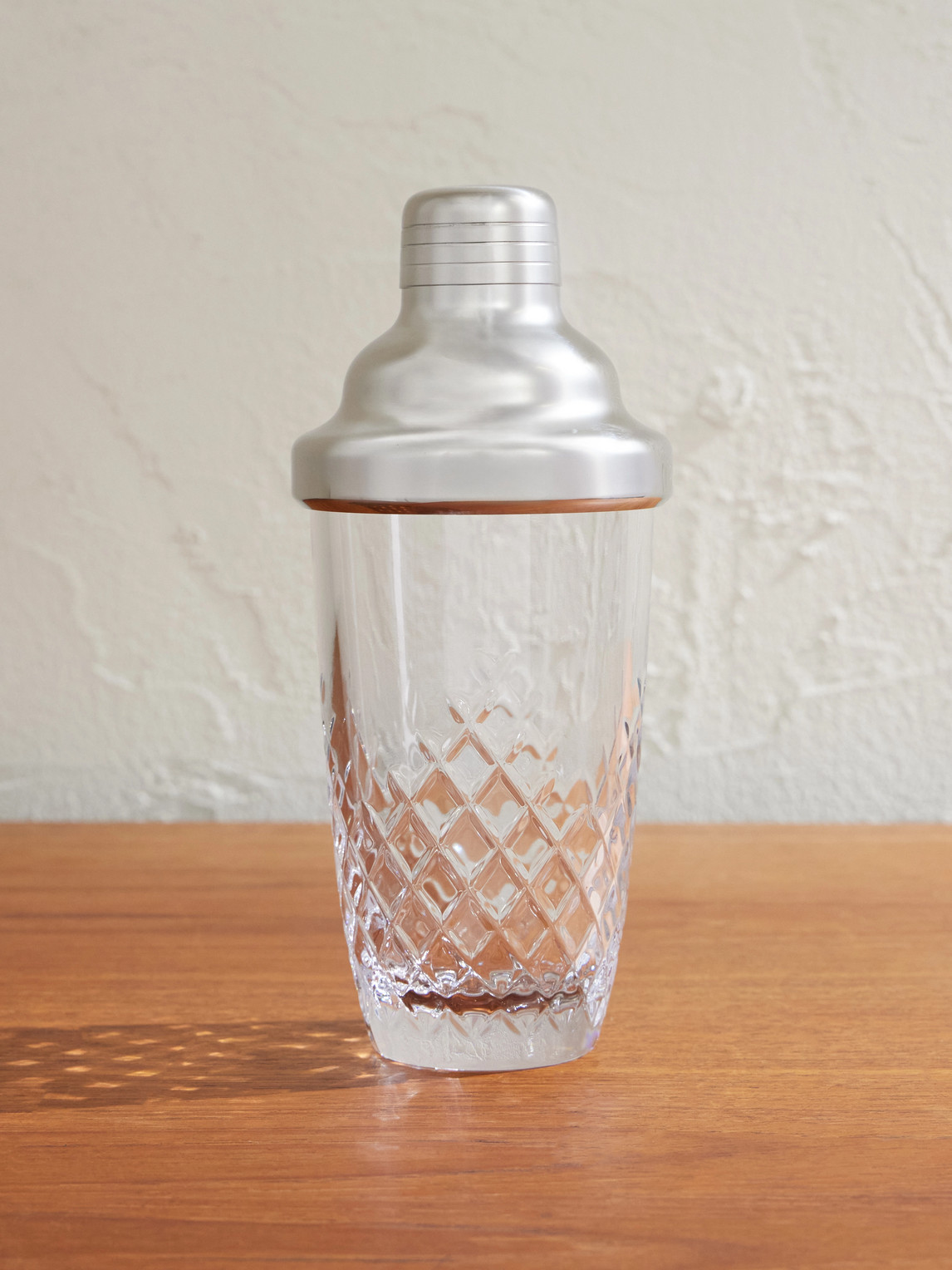 Soho Home Barwell Crystal And Stainless Steel Cocktail Shaker In Silver
