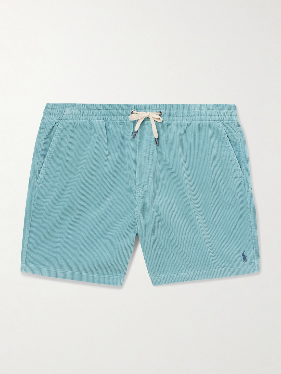 Polo Ralph Lauren traight-Leg Logo-Embroidered Cotton-Corduroy Drawstring horts - Men