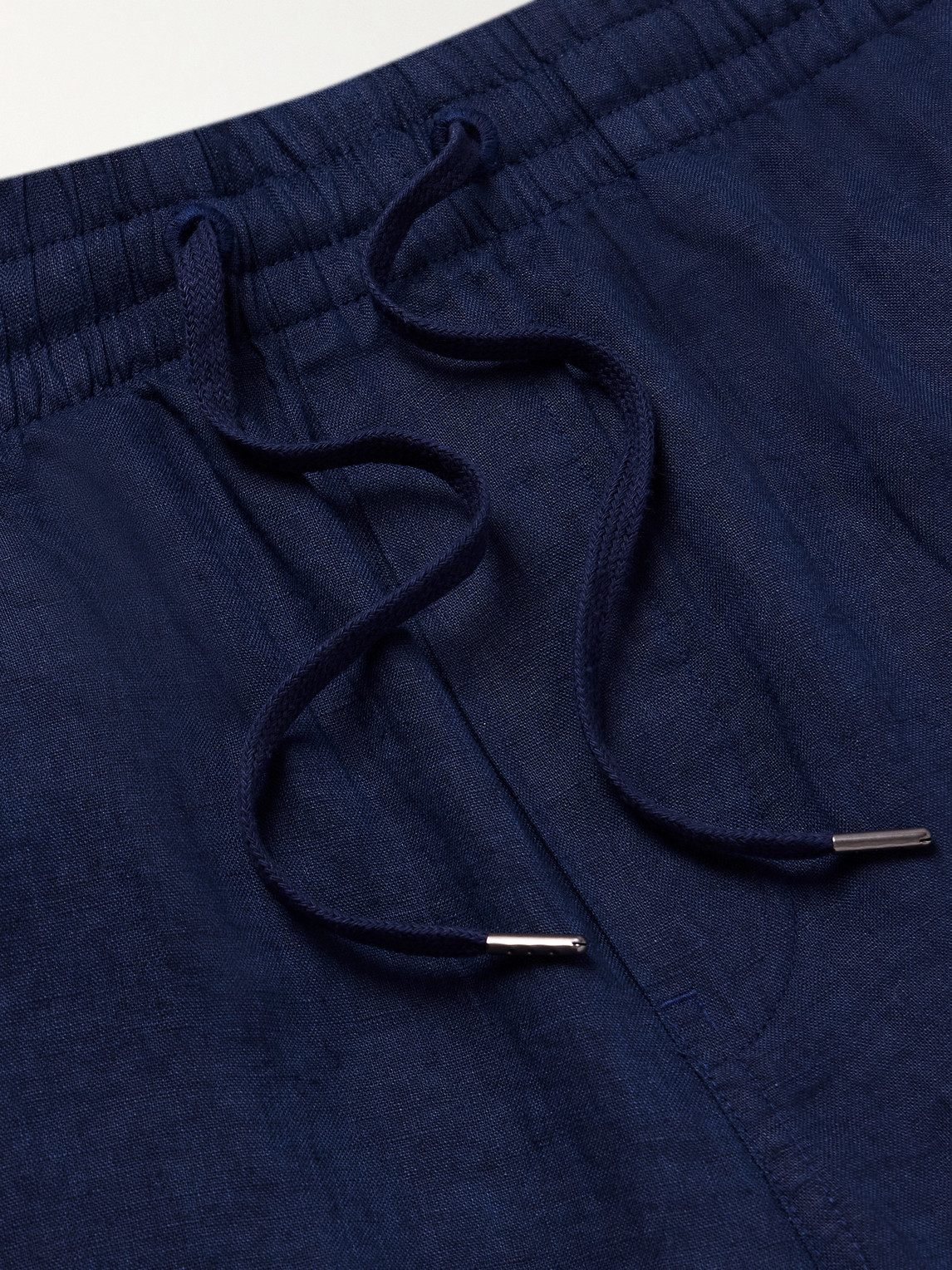 Prepster Straight-Leg Logo-Embroidered Linen Drawstring Shorts