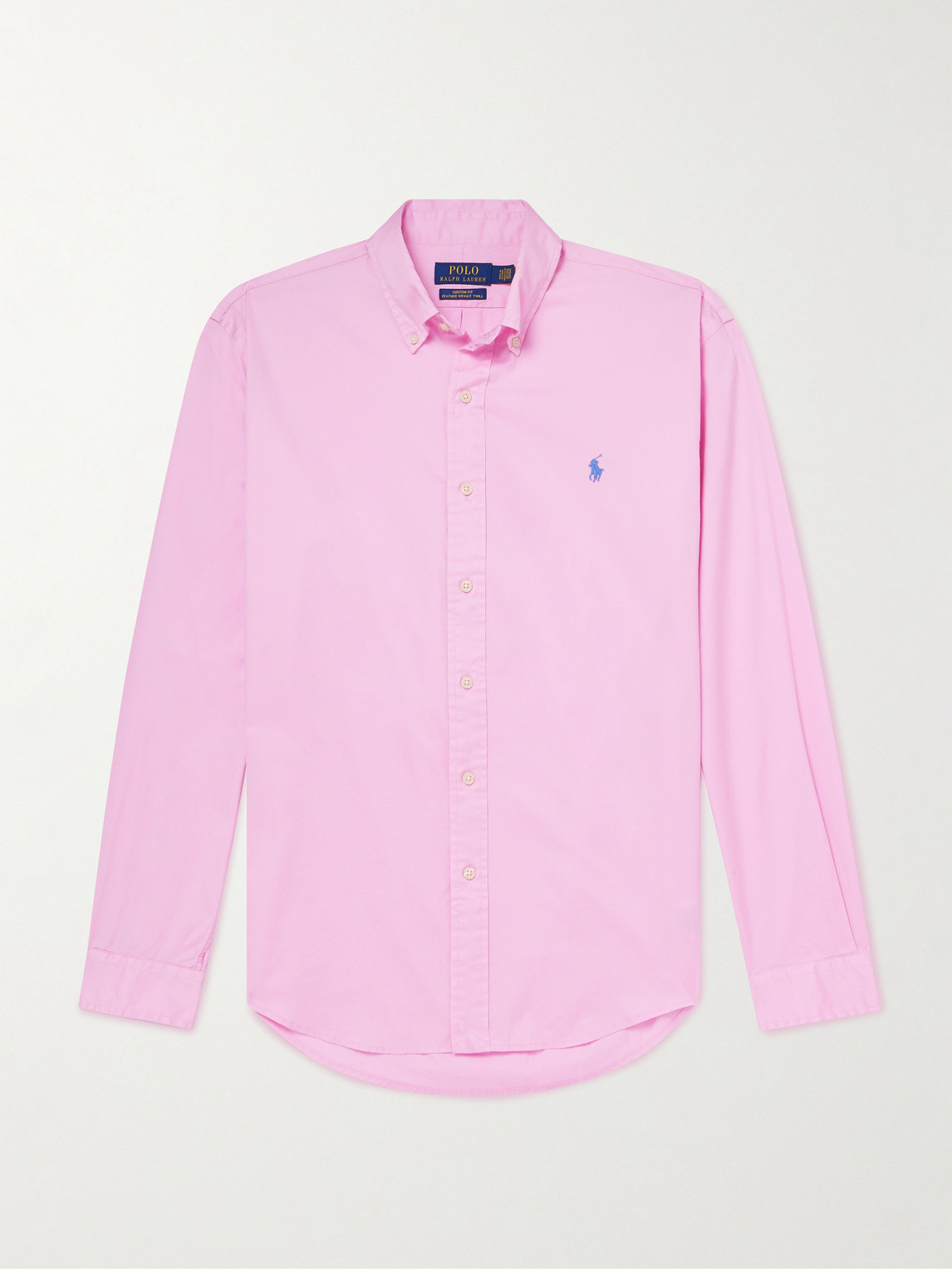 Polo Ralph Lauren Logo-embroidered Cotton Shirt In Pink
