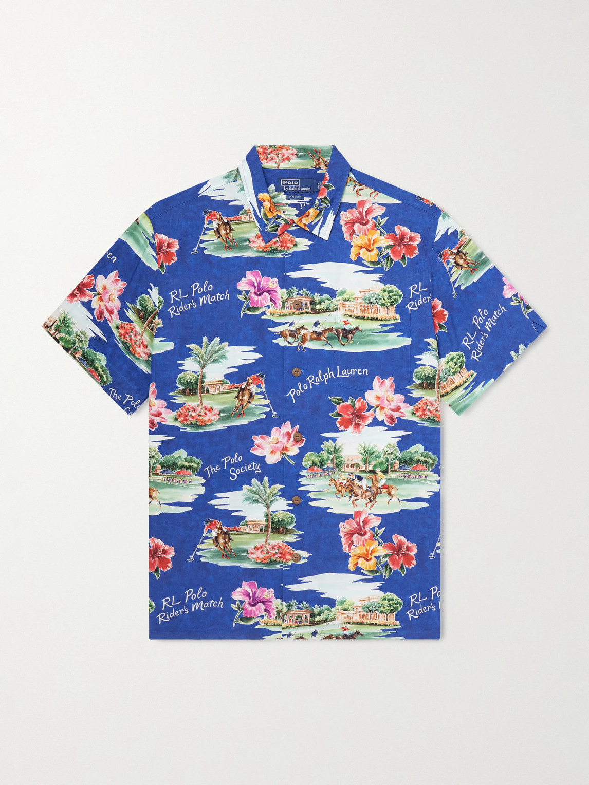 Polo Ralph Lauren Polo Ralph Lauren - Camp-Collar Printed Voile Shirt - Men - Blue - S aus 100% Viscose in Blue