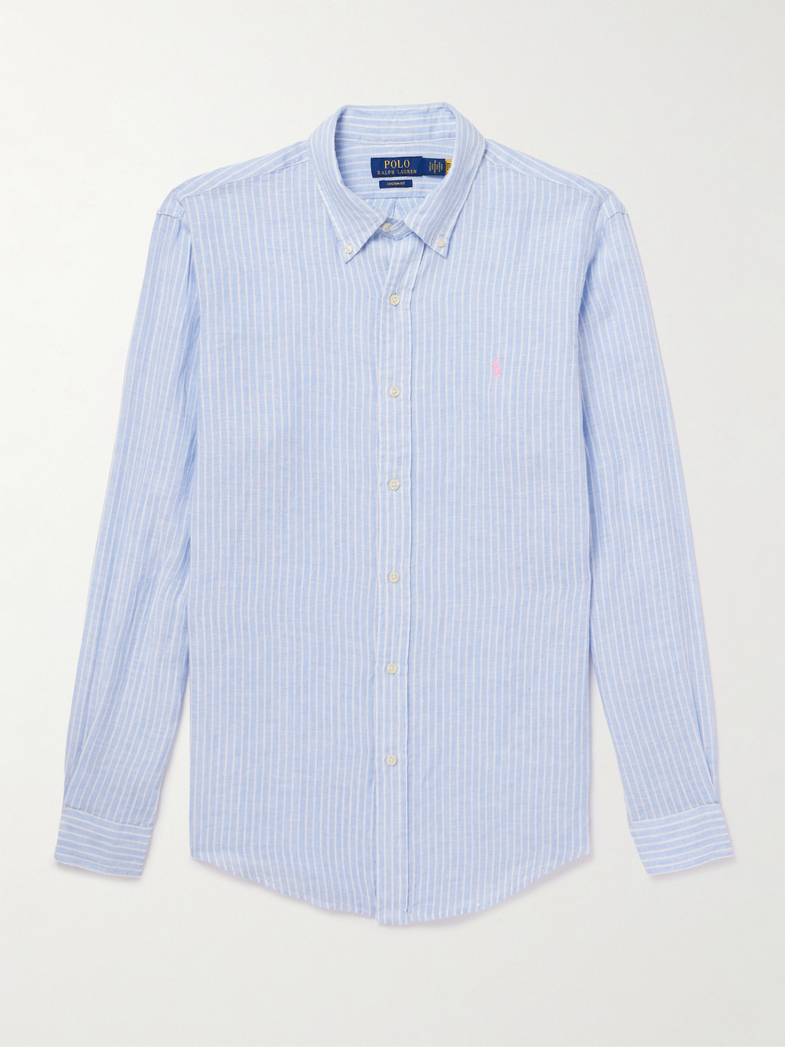 Polo Ralph Lauren Polo Ralph Lauren - Button-Down Collar Striped Linen Shirt - Men - Blue - XS aus 100% Linen in Blue
