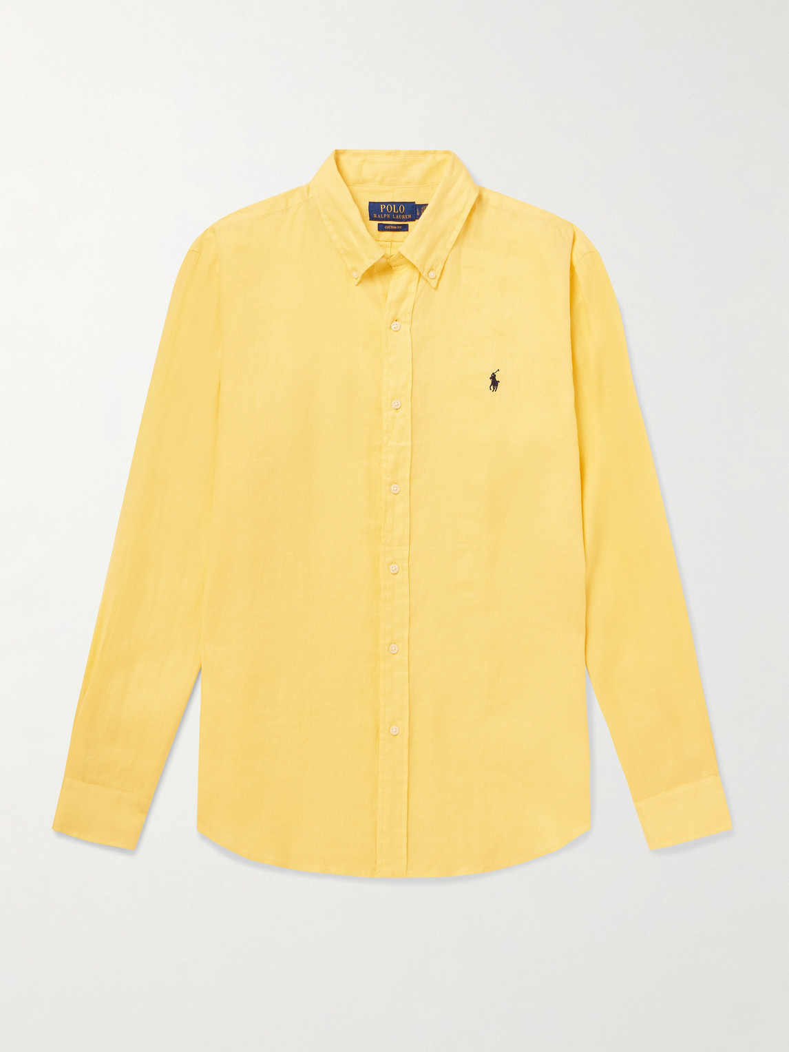 Polo Ralph Lauren Button-Down Collar Logo-Embroidered Linen hirt - Men