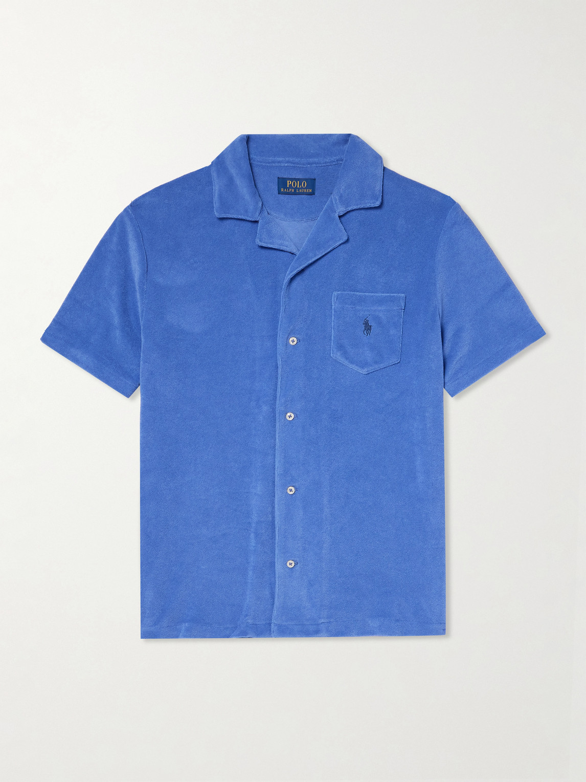Polo Ralph Lauren Camp-Collar Logo-Embroidered Cotton-Blend Terry Shirt - Men
