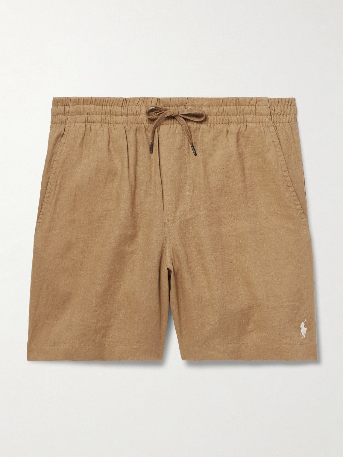 Polo Ralph Lauren Prepster Straight-Leg Logo-Embroidered Linen Drawstring Shorts - Men
