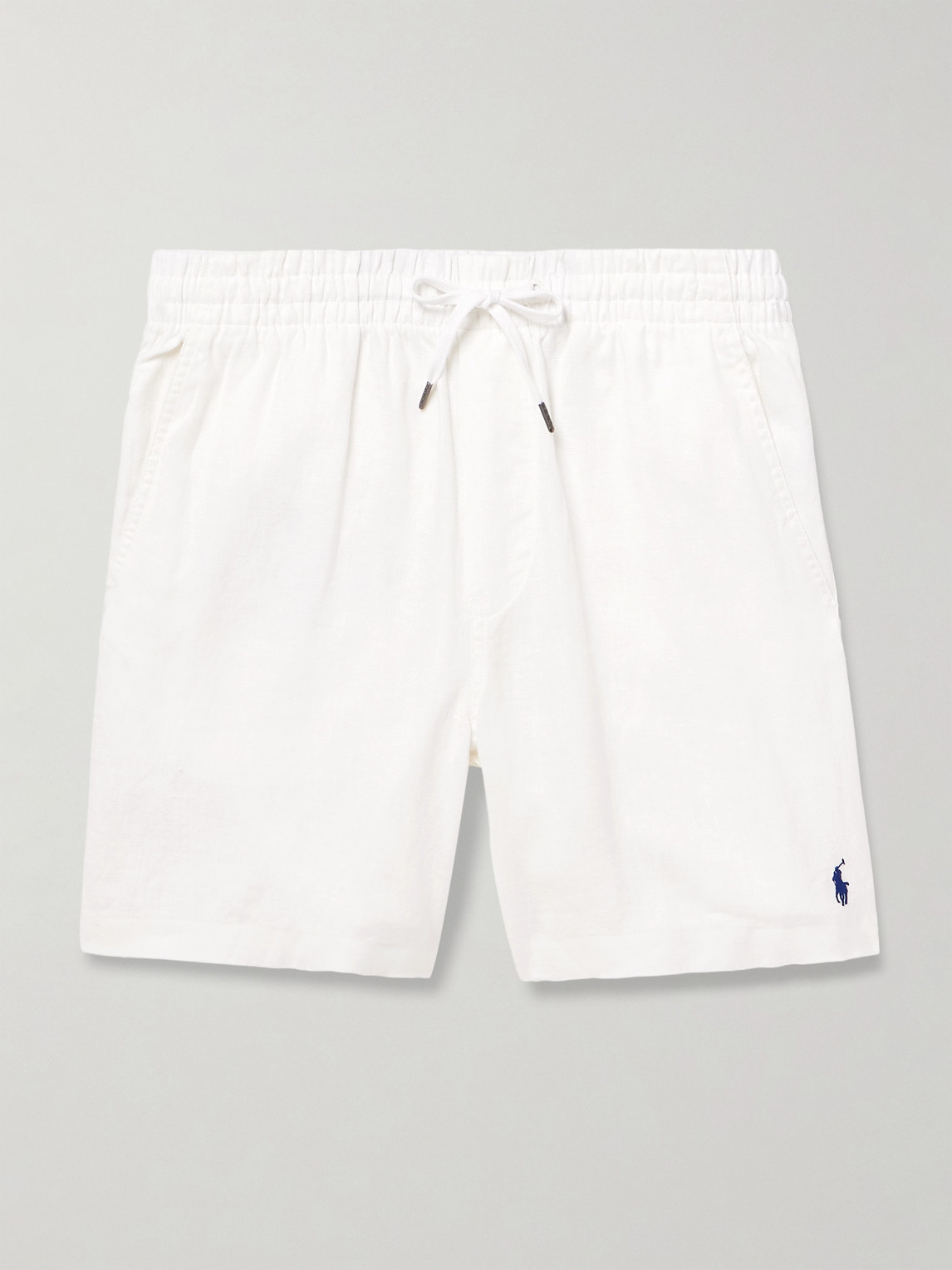 Polo Ralph Lauren Prepster Straight-eg ogo-Embroidered inen Drawstring Shorts - Men