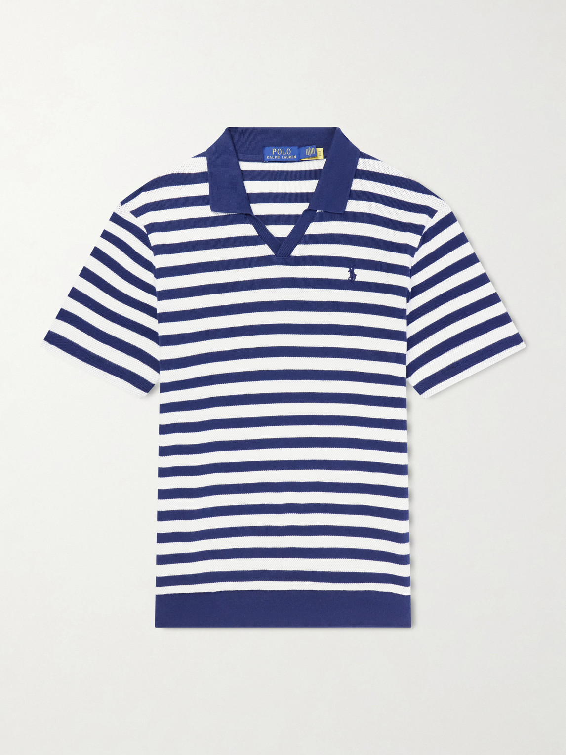 Polo Ralph Lauren Logo-embroidered Striped Cotton Polo Shirt In Black