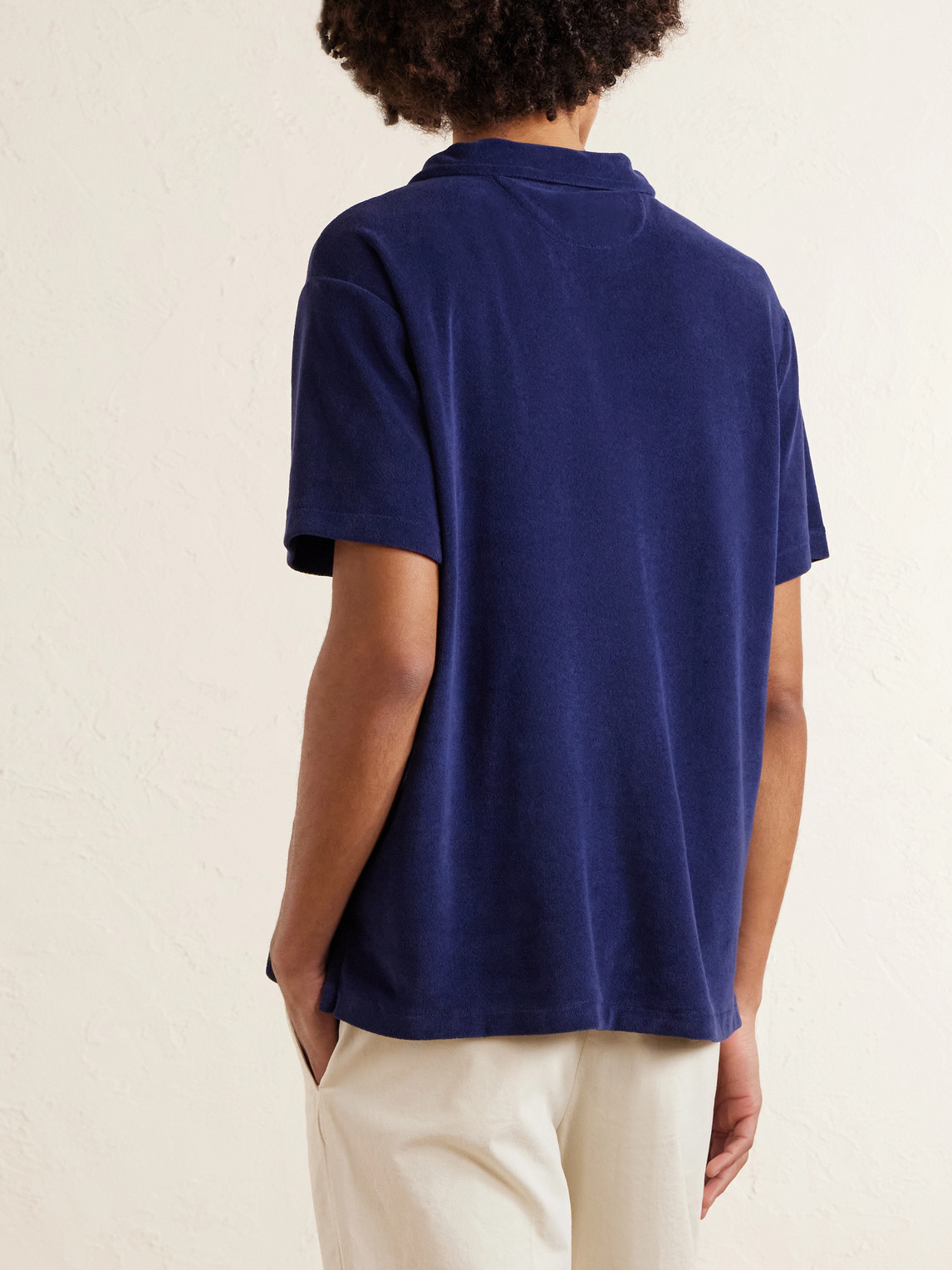 Logo-Embroidered Cotton-Blend Terry Polo Shirt