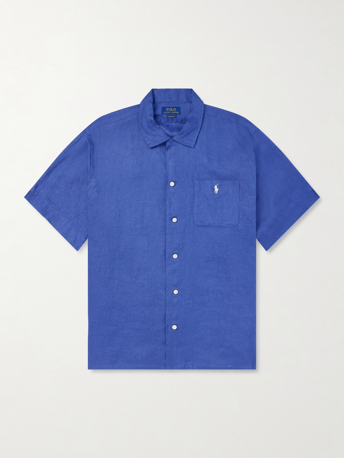 Polo Ralph Lauren Convertible-Collar Logo-Embroidered Linen Shirt - Men