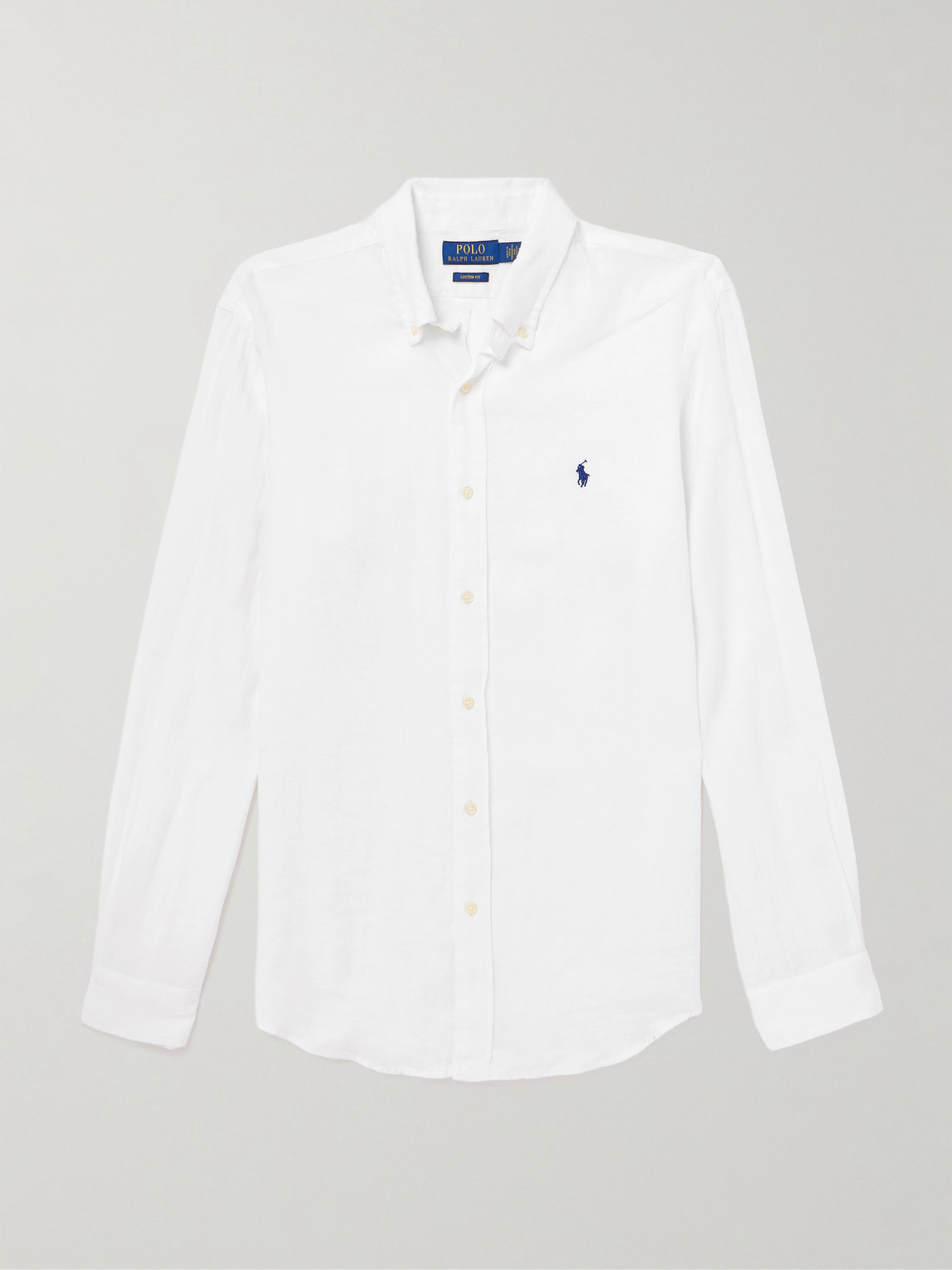 Polo Ralph Lauren Button-Down Collar Logo-Embroidered Linen Shirt - Men