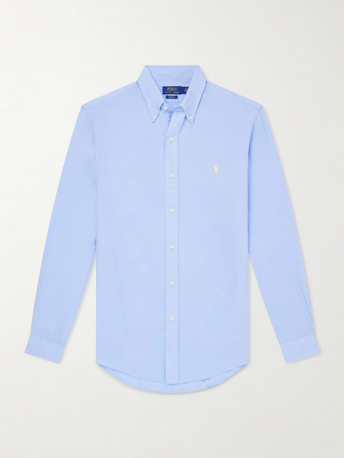 Polo Ralph Lauren Button-Down Collar Logo-Embroidered Linen Shirt - Men
