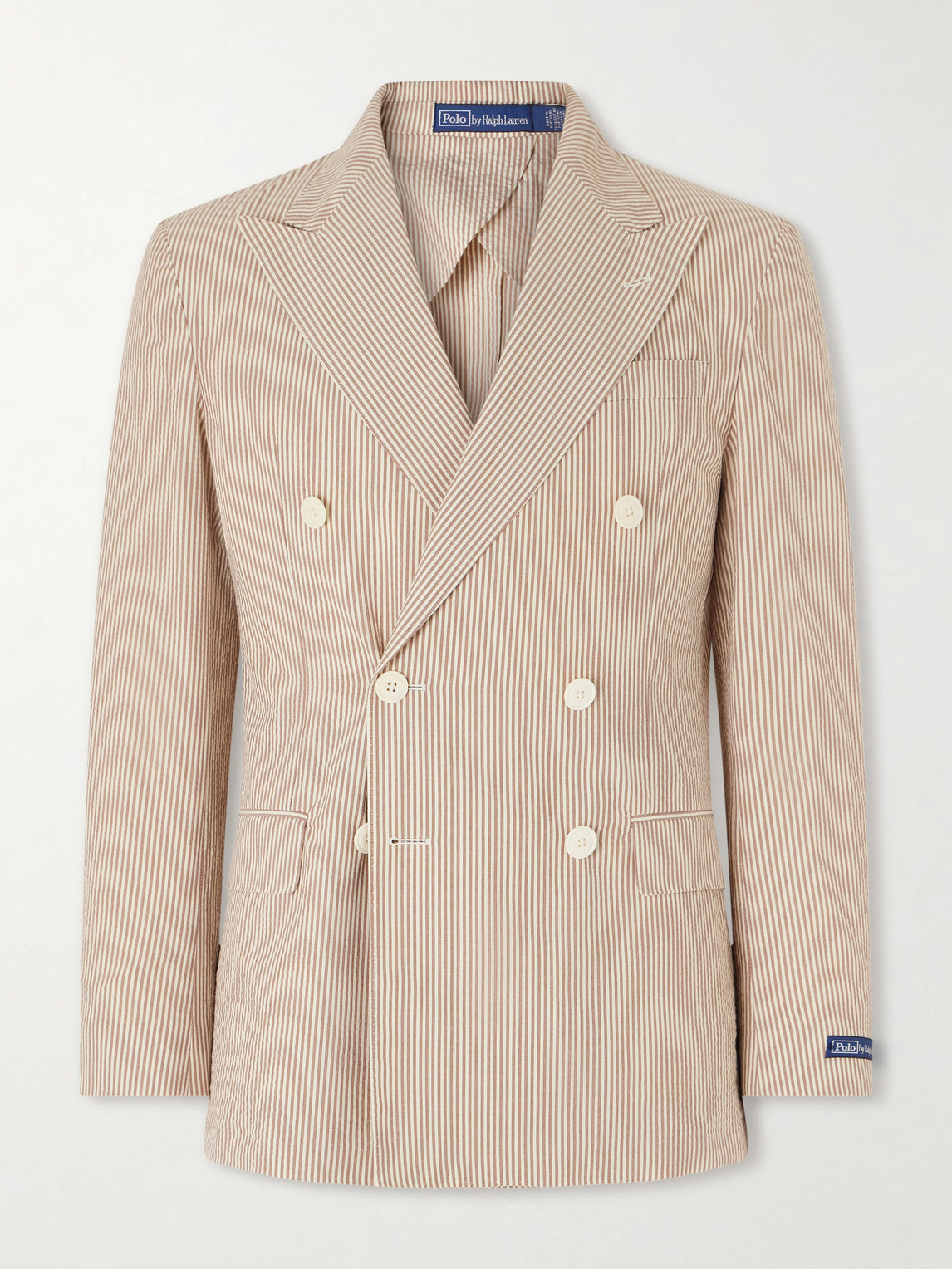 Polo Ralph Lauren Double-Breasted Striped Cotton Suit Jacket UK/US 38