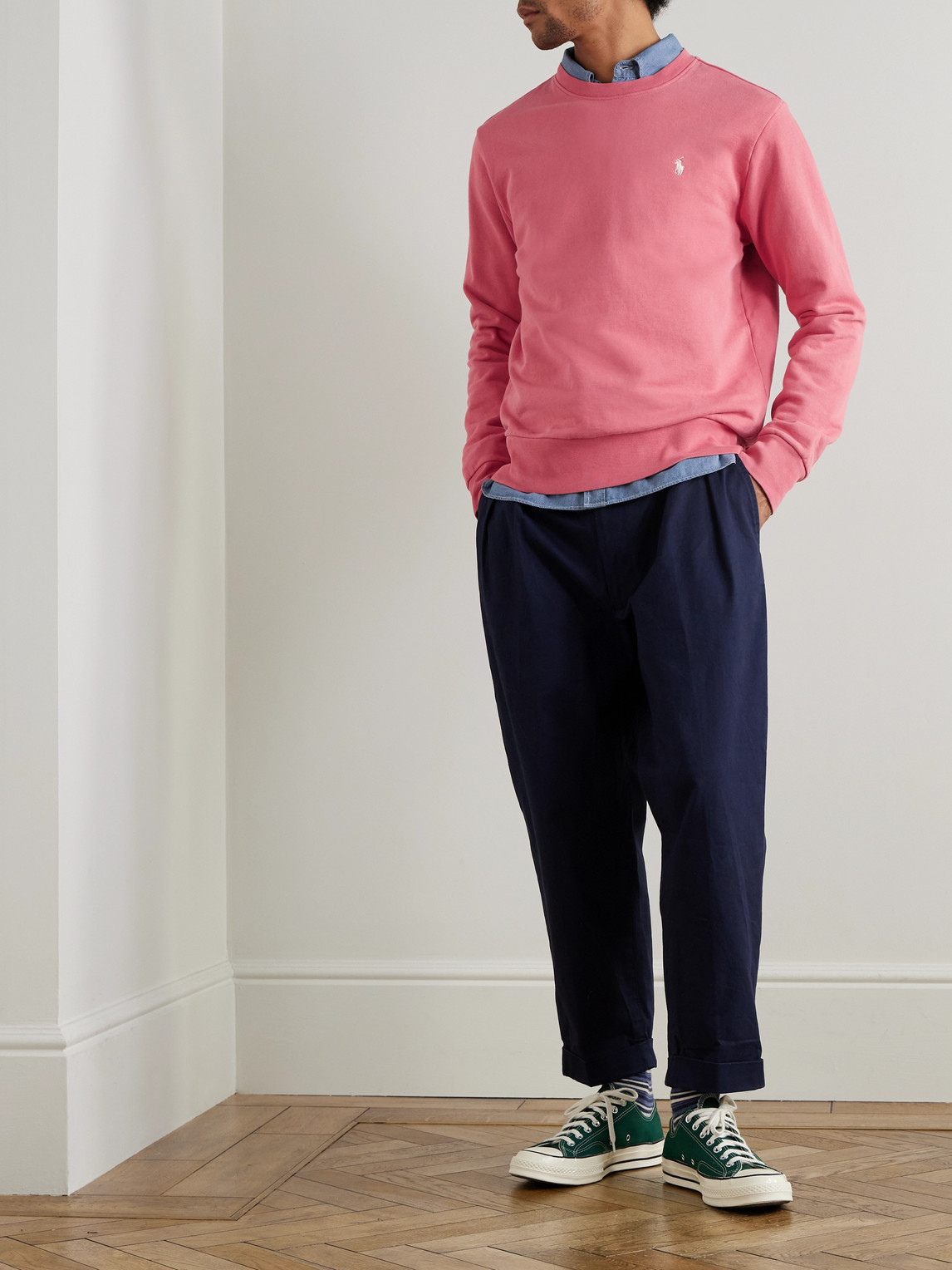 Logo-Embroidered Cotton-Jersey Sweatshirt
