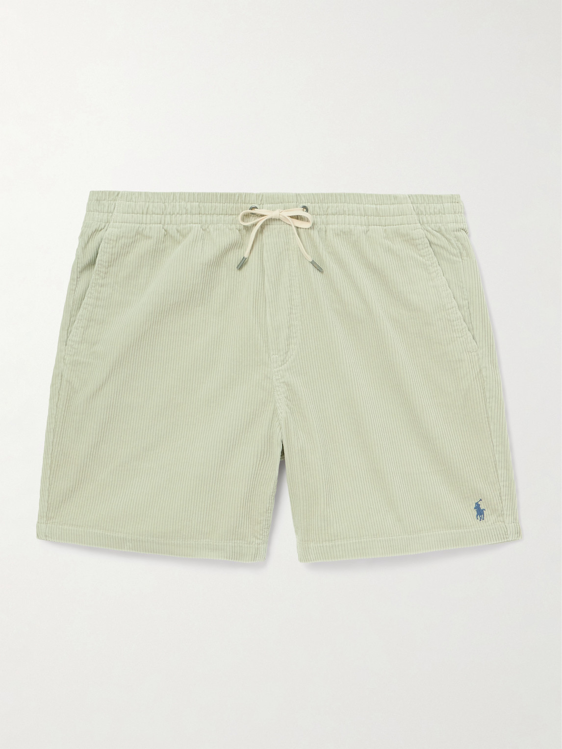 Polo Ralph Lauren traight-Leg Logo-Embroidered Cotton-Corduroy Drawstring horts - Men