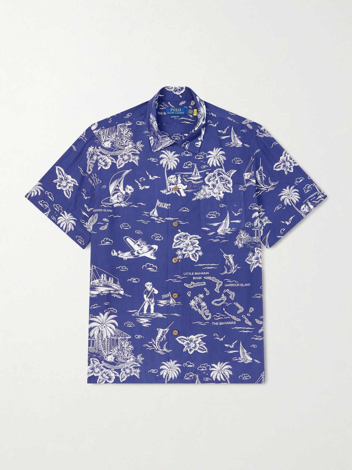Polo Ralph Lauren Printed Shirt In Blue