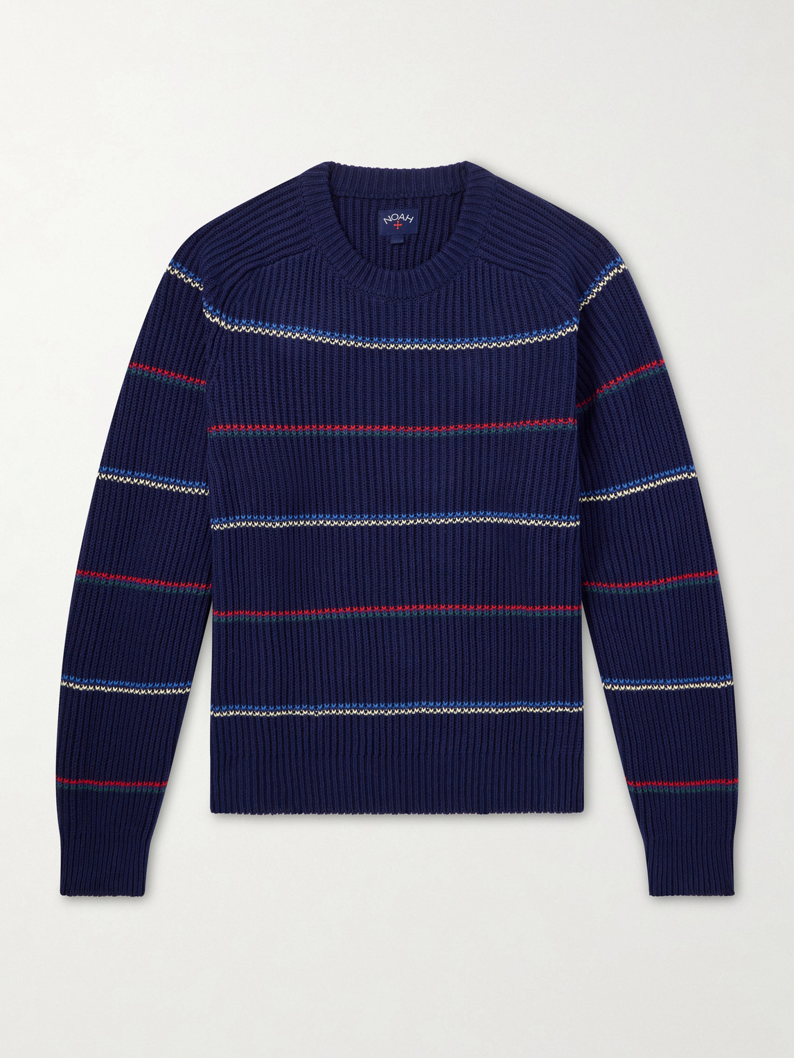 Noah Ribbed Cotton Sweater In Blue