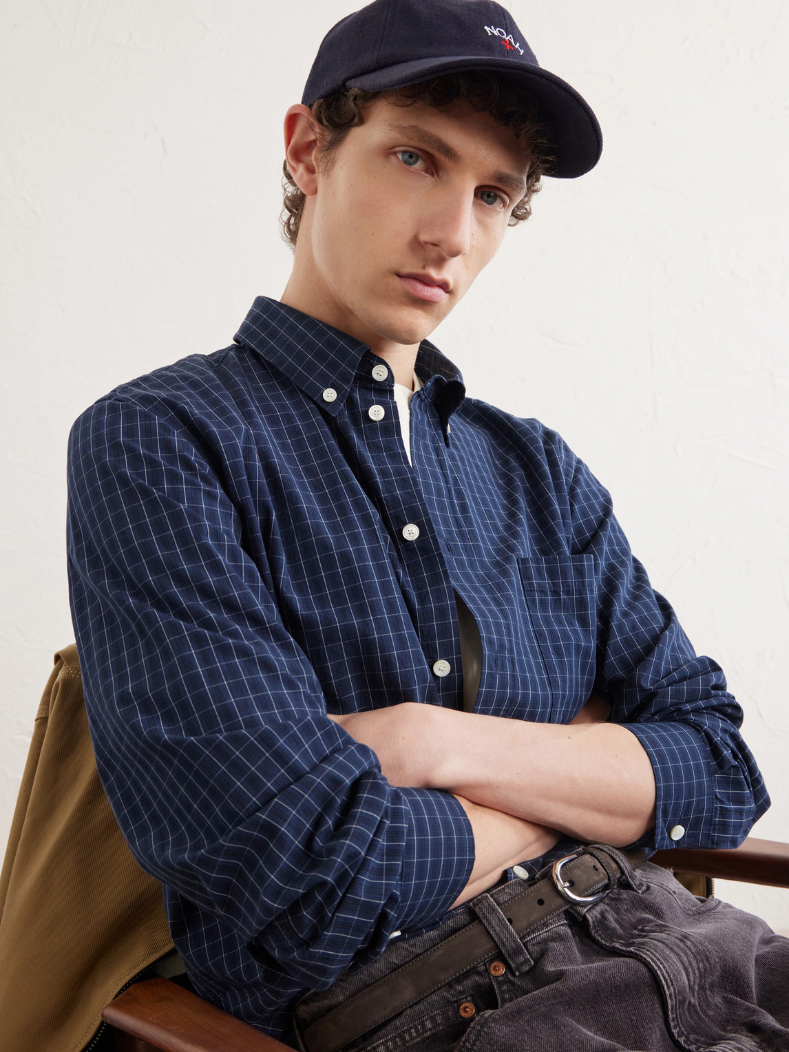 Noah Logo-embroidered Cotton-twill Cap In Pattern